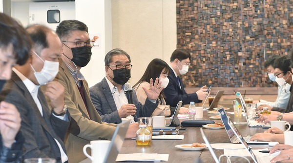 이재정 경기교육감이 22일 경기도교육청 남부청사에서 기자정담회를 갖고 발언하고 있다. [사진=경기도교육청]