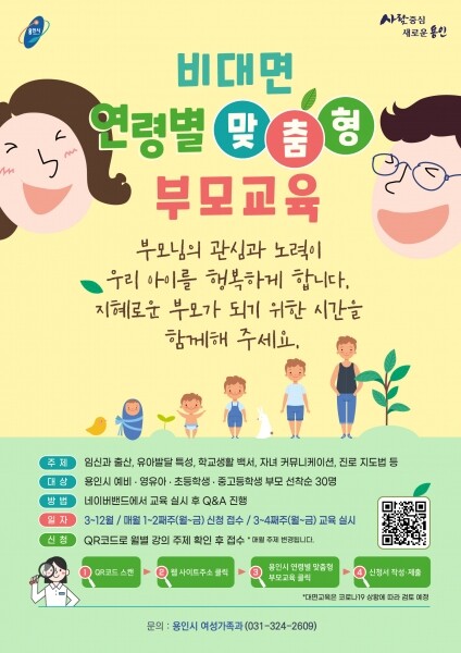 '2021 연령별 맞춤형 부모교육' 홍보 포스터