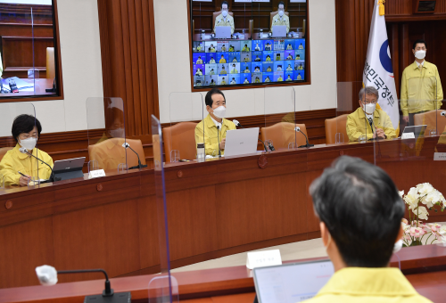 정세균 국무총리가 31일 정부서울청사에서 열린 코로나19 중대본 회의에서 발언하고 있다. [사진=국무조정실]